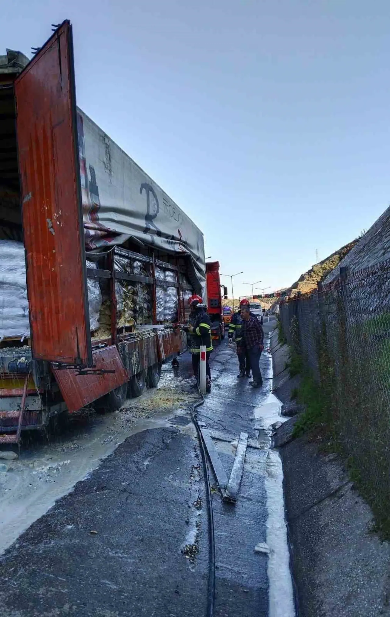 Soya fasulyesi kavruldu... Tır alev topuna döndü! 3