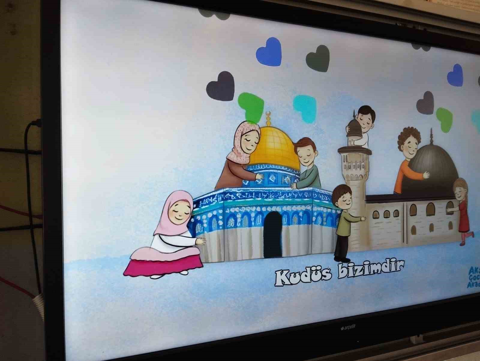 ogrencilerden-gazzeye-destek-filistin-icin-tek-yurek-oldular