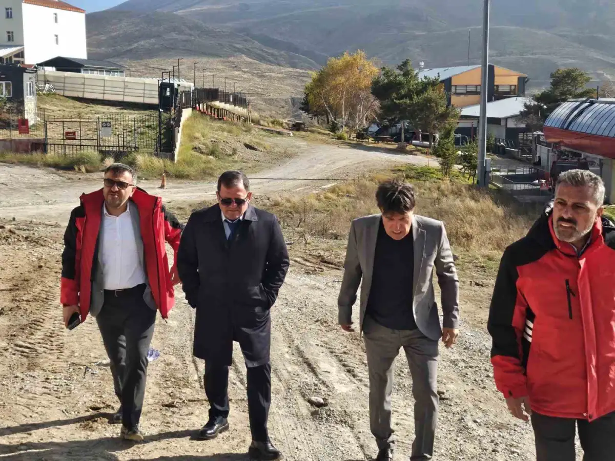 Erciyes'te dağ kızağı tesisi inşaatı incelendi 2