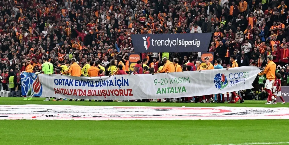 Süper Lig takımları sahaya COP31 pankartıyla çıktı 1