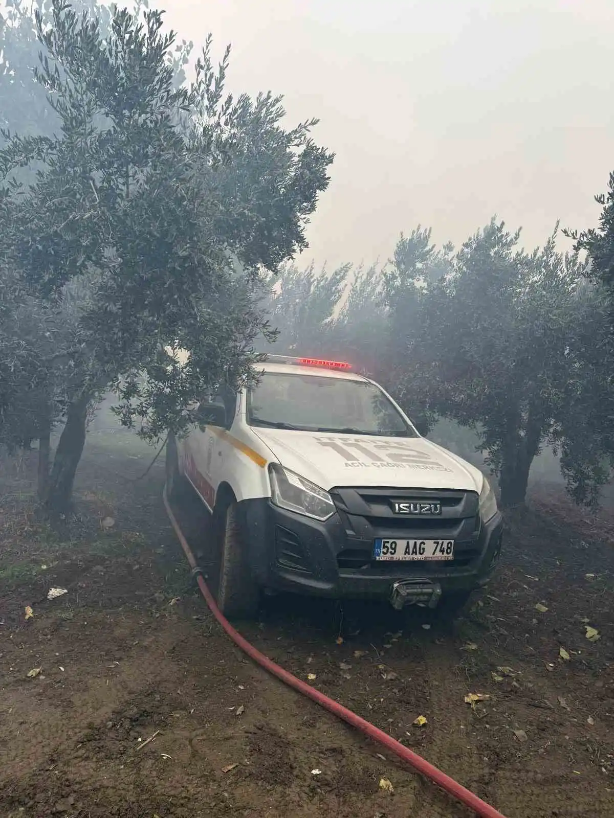 Erdek'te zeytin ağaçlarının arasındaki müstakil evde yangın 5
