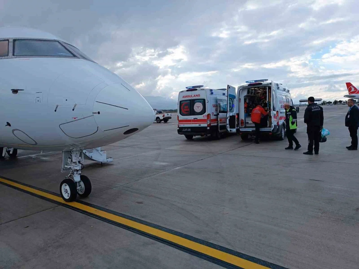 Uçak ambulans 20 haftalık Ertuğrul bebek için havalandı 2