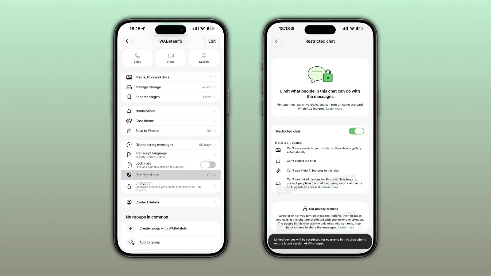WhatsApp Kısıtlı Sohbet özelliği beta kullanıcılarına açıldı
