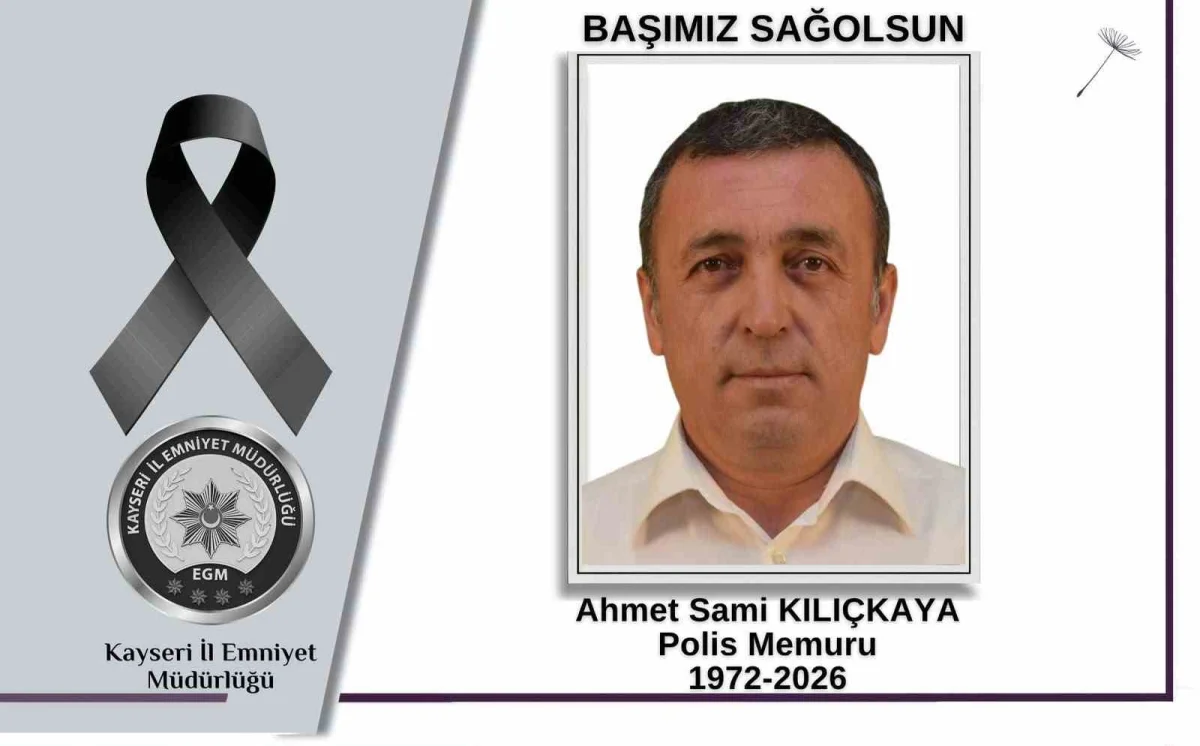 Kaza sonucu vefat eden polis memuru Ahmet Sami Kılıçkaya için Kayseri'de tören düzenlendi 5