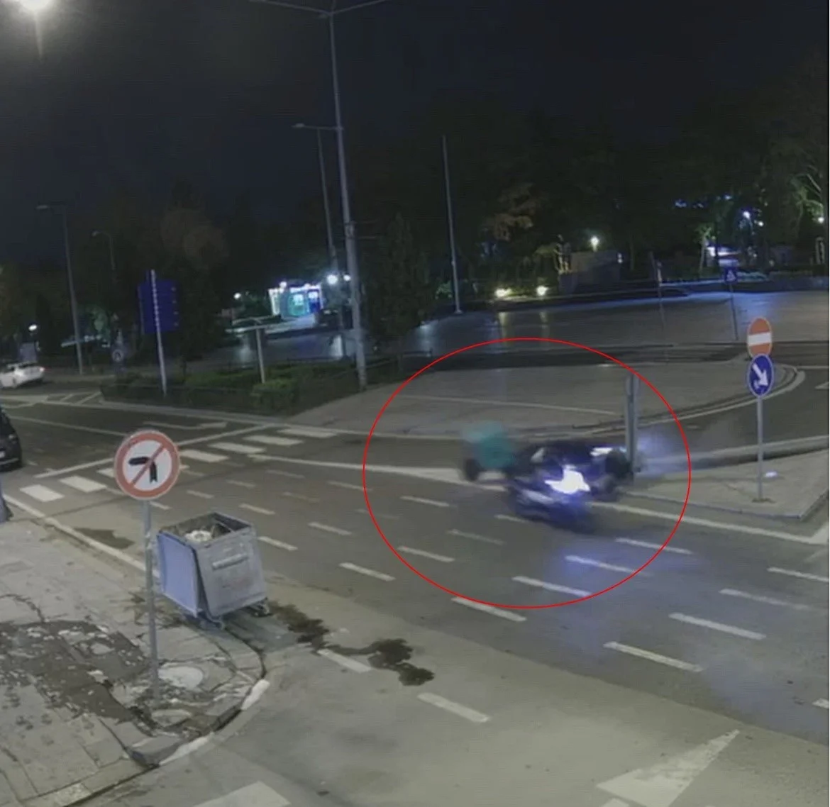 Çorlu'da iki motosikletin çarpıştığı kaza kameraya yansıdı 1