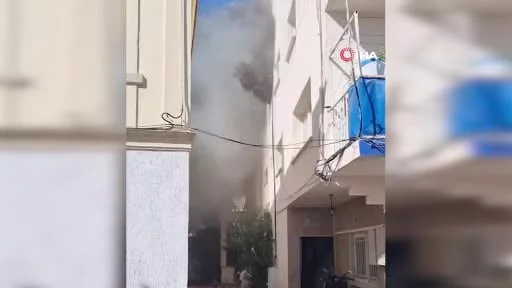 Bodrum'da ev yangını