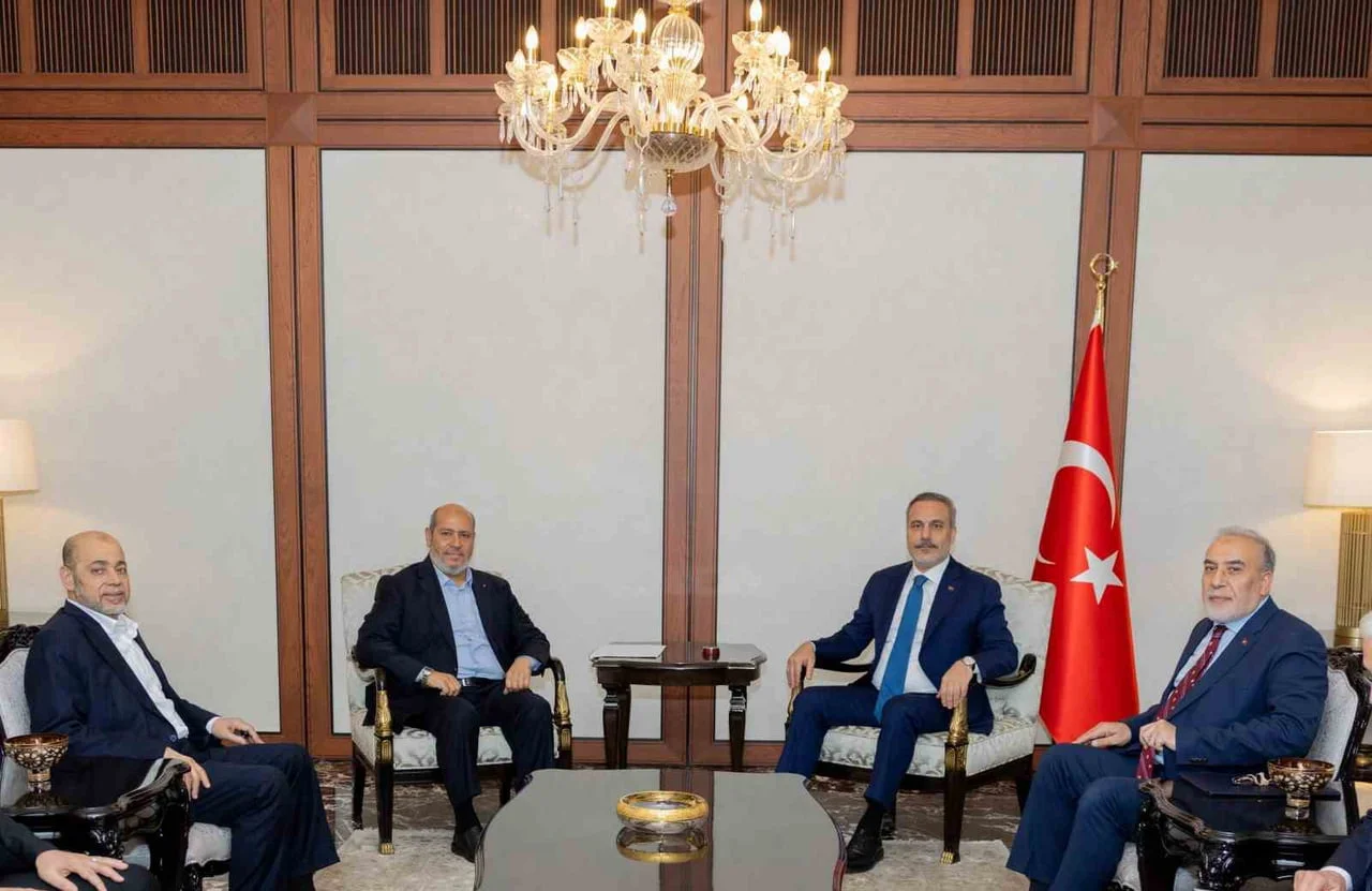 DIŞİŞLERİ BAKANI HAKAN FİDAN, HAMAS SİYASİ BÜRO ŞEFİ HALİL EL-HAYYE BAŞKANLIĞINDAKİ HAMAS HEYETİ...