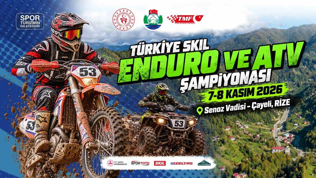 TÜRKİYE SKIL ENDURO VE ATV ŞAMPİYONASI, 7-8 KASIM TARİHLERİNDE RİZE’NİN ÇAYELİ İLÇESİNDEKİ SENOZ...