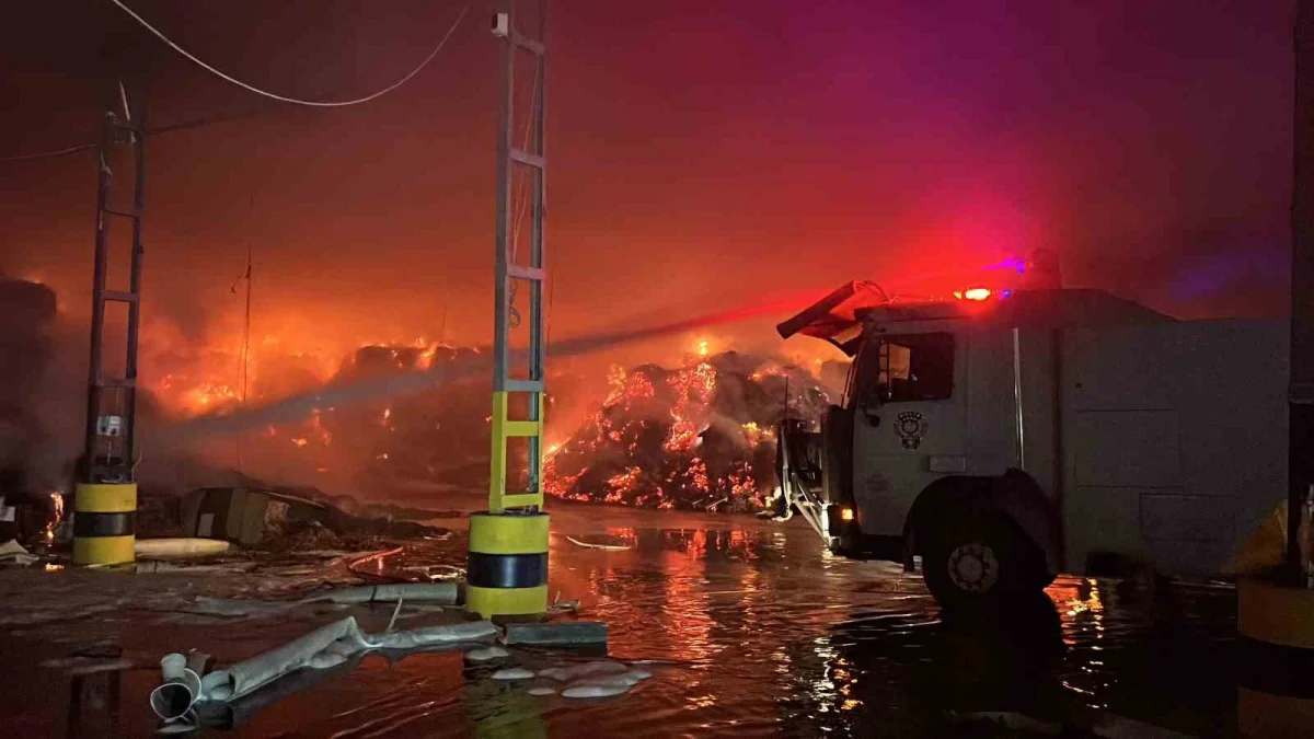 Mersin'de tütün deposunda çıkan yangına saatler süren müdahale 4