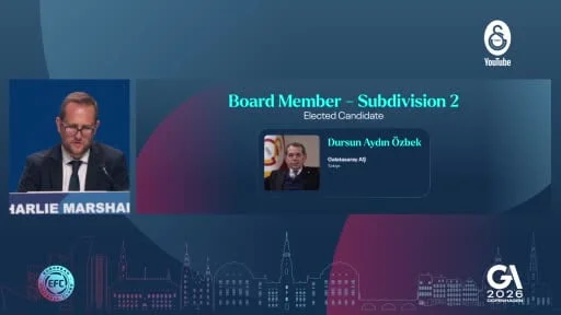 Danimarka’nın başkenti Kopenhag’da düzenlenen toplantıda oy birliğiyle Avrupa Futbol Kulüpleri...