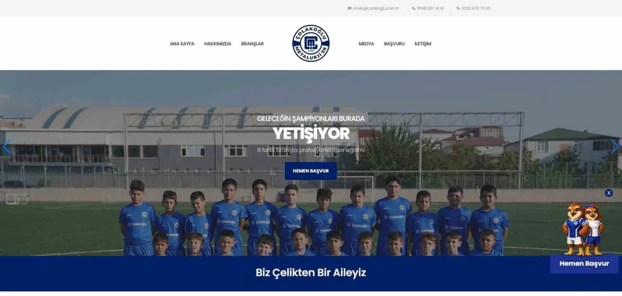 ÇOLAKOĞLU METALURJİ, ÇOLAKOĞLU METALURJİ SPOR KULÜBÜ (ÇMSK) ARACILIĞIYLA SPORU VE GENÇ YETENEKLERİ...