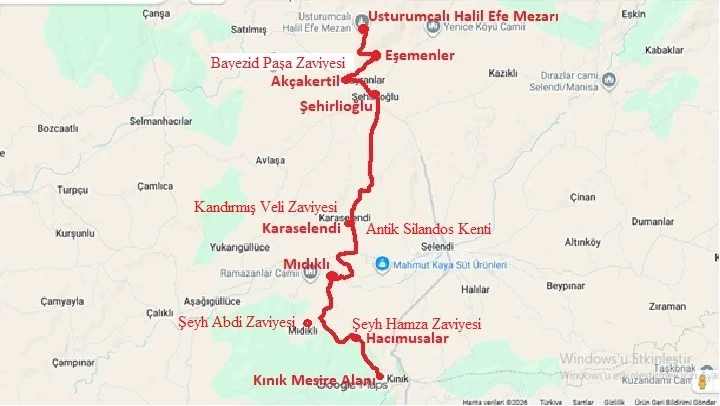 Selendi'de Millî Mücadele kahramanı Halil Efe için 26,2 kilometrelik şehitlik rotası hazırlandı 1