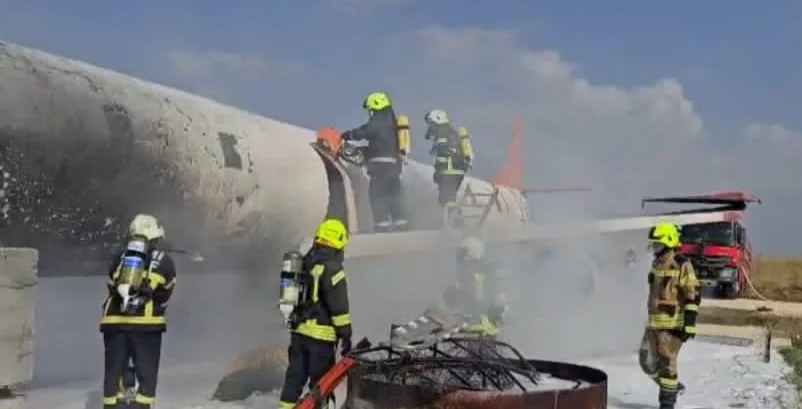 Şanlıurfa GAP Havalimanı'nda yangın ve kurtarma tatbikatı 1