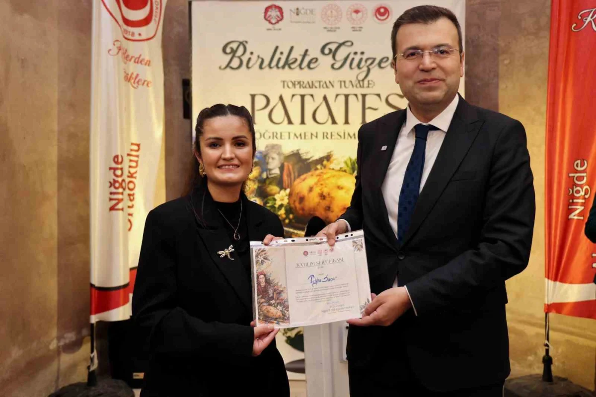 Niğde'de 81 ilden öğretmenler patatesi tuvale taşıdı 4