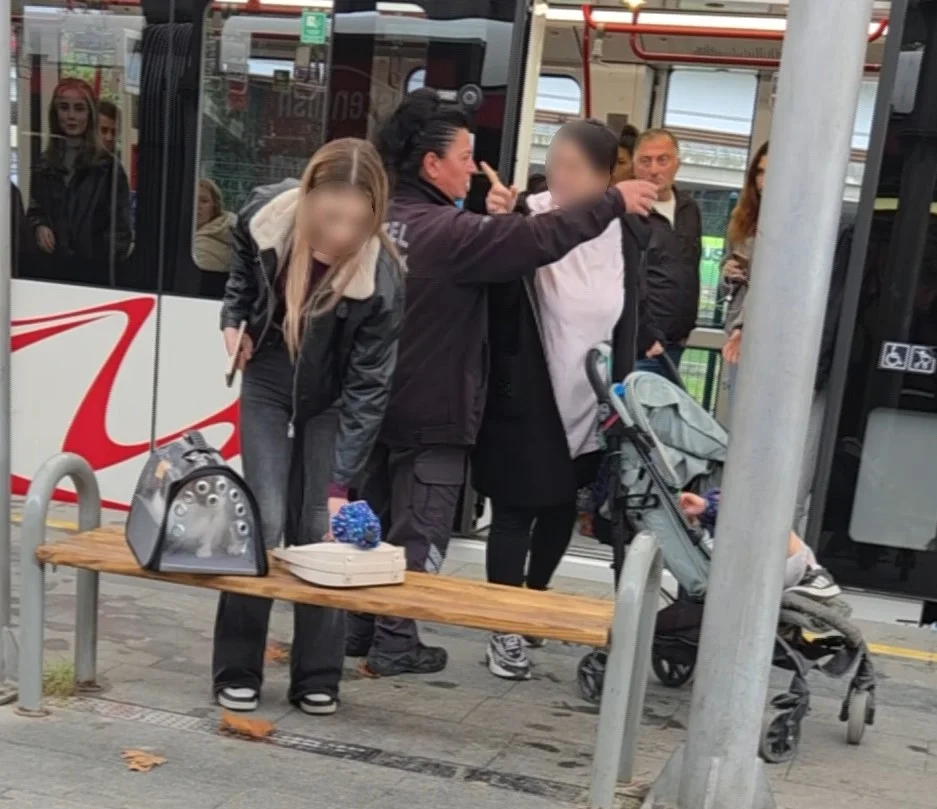 Samsun'da tramvay istasyonunda kedi tartışması kavgaya dönüştü 3