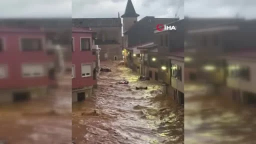 İspanya'nın Madrigueras kasabasında şiddetli yağışın yol açtığı sel felaketinde 102 yaşındaki...