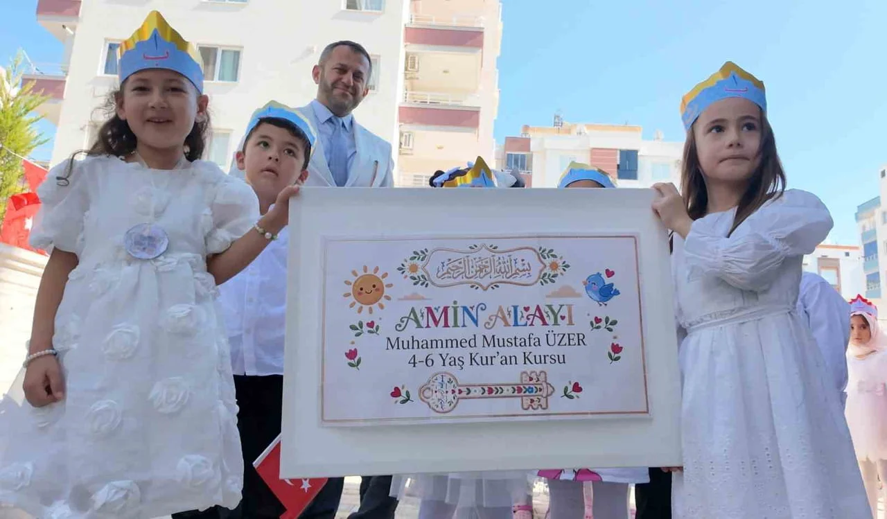 MERSİN'İN ERDEMLİ İLÇESİNDE 4-6 YAŞ ARASINDAKİ ÇOCUKLARIN EĞİTİM GÖRDÜĞÜ KUR'AN KURSUNDA...
