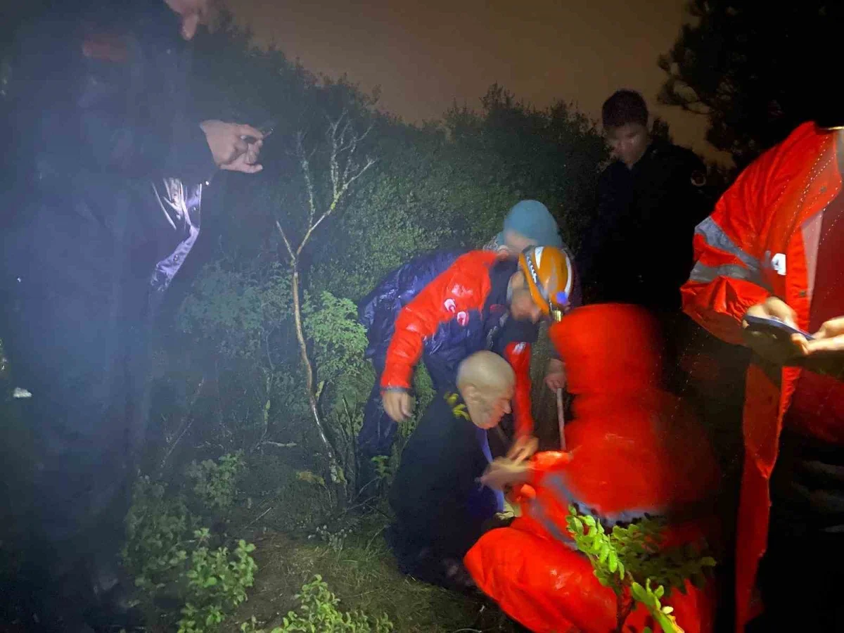 Bursa'da mantar toplarken kaybolan yaşlı çifti jandarma sırtında kurtardı 2