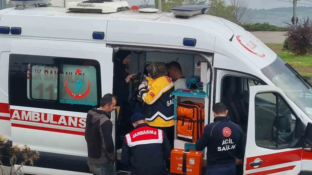 Sinop'ta iki otomobil çarpıştı: 1'i bebek 5 yaralı 3