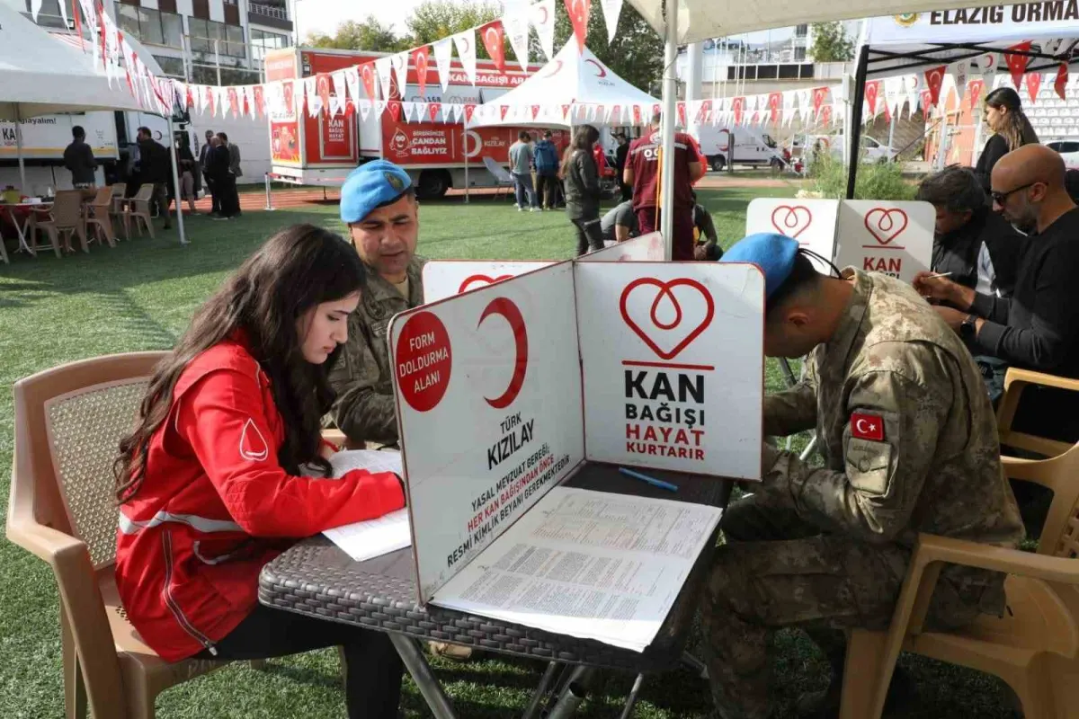 Tunceli'de kan bağışı yapanlara mavi selvi fidanı hediye edildi 5