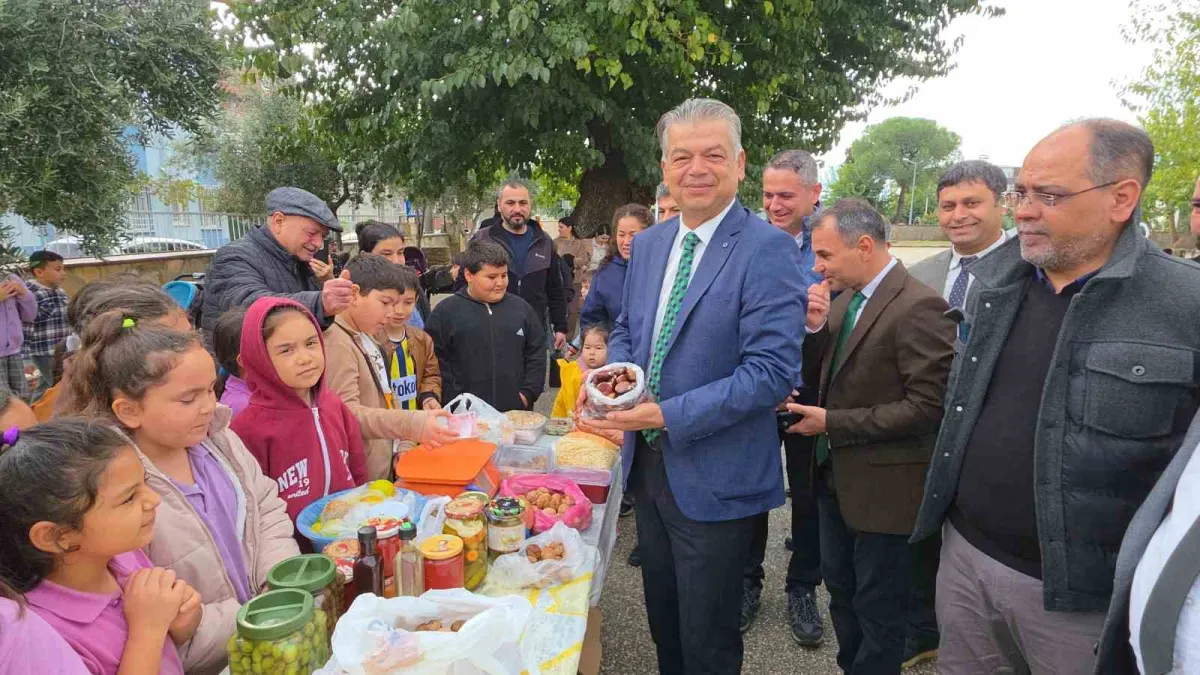 Aydın'da ilkokul öğrencileri ekolojik pazar kurarak harçlıklarını kazandı 5