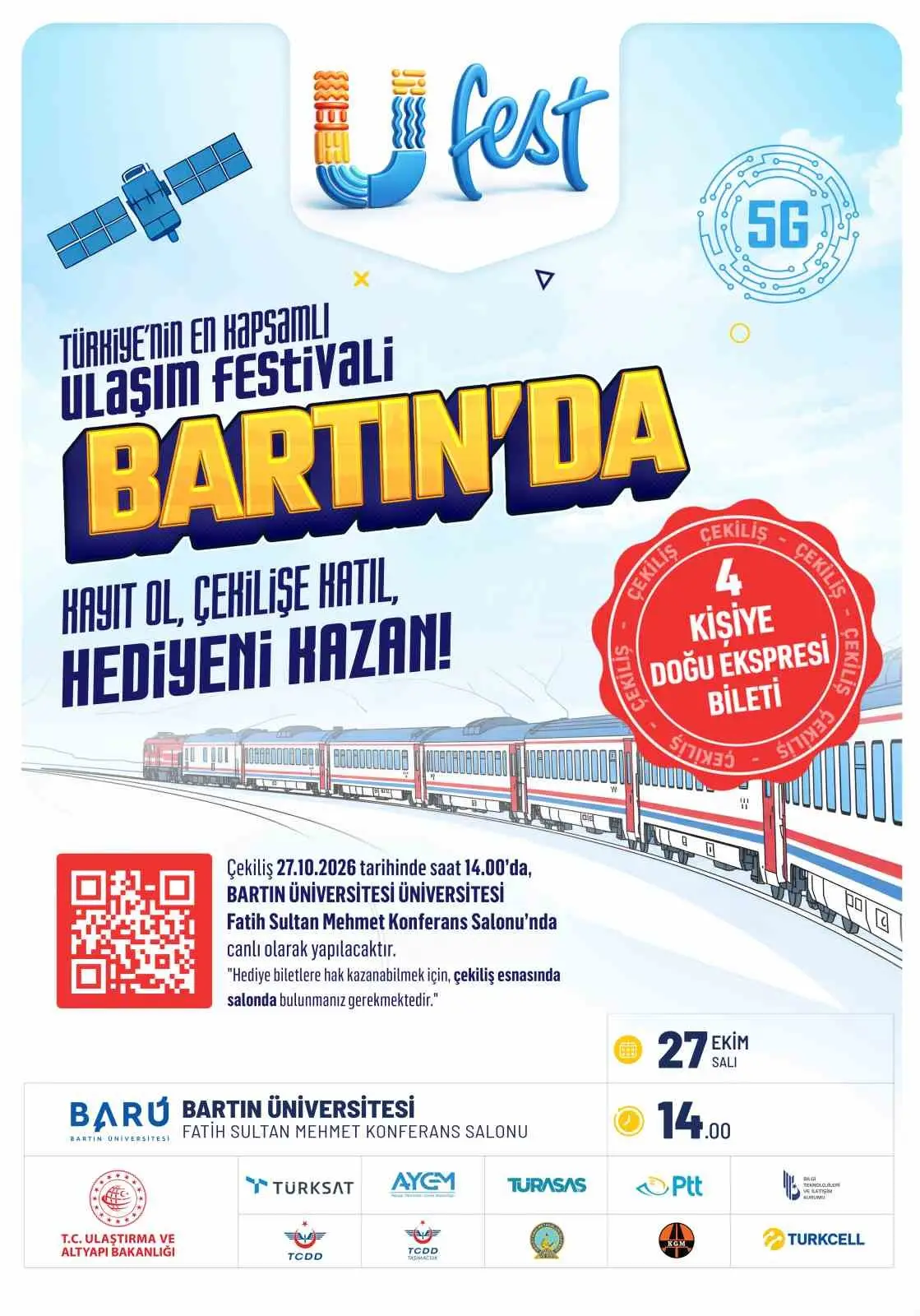Bartın'da düzenlenecek UFEST'te 4 gence Doğu Ekspresi bileti hediye edilecek 4
