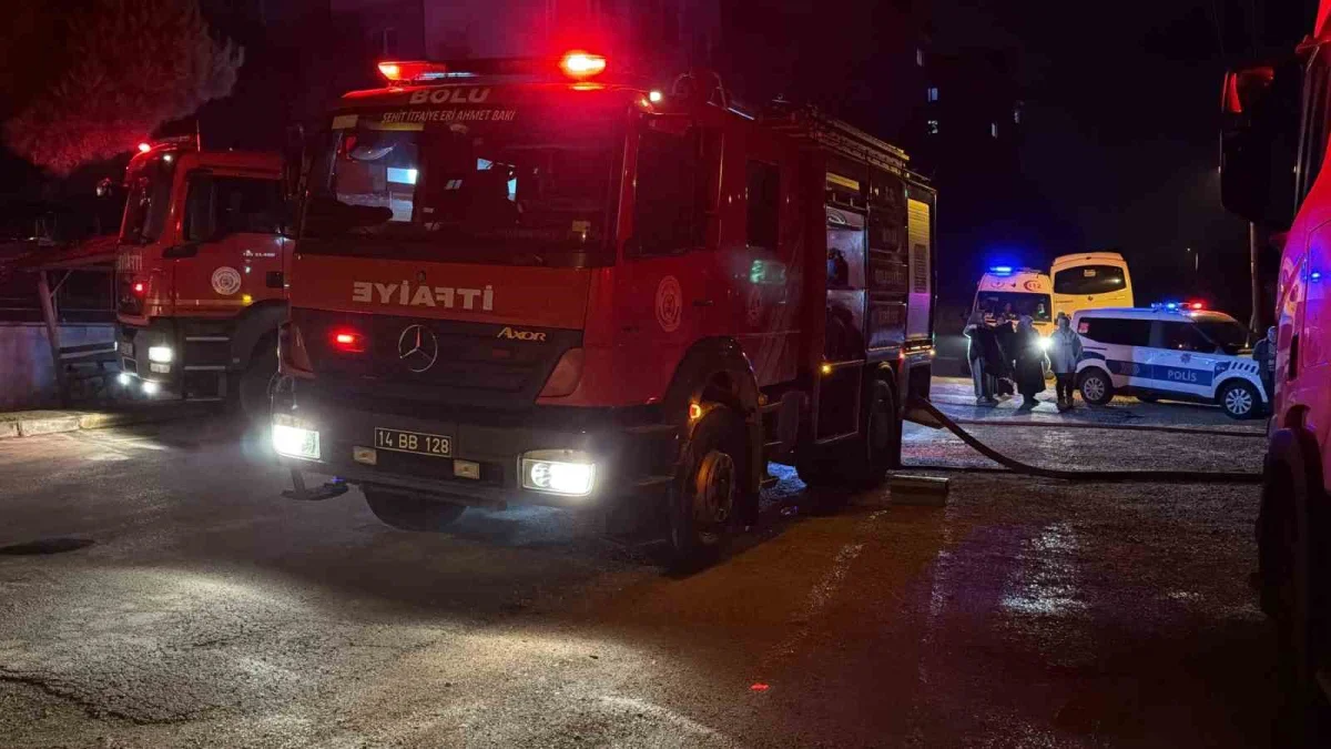 Bolu'da park halindeki tırda çıkan yangın yanındaki araca sıçradı 2