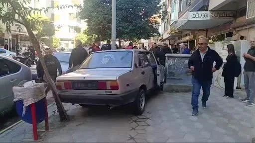 Polisten kaçarken ters yöne girdi, kaldırımda sıkıştı