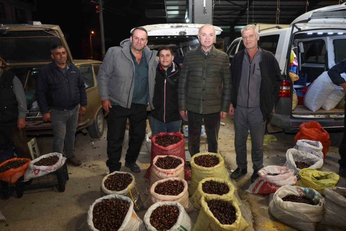 Düzce'de kuzu kestanesi pazarı hareketlendi: Başkan Faruk Özlü'den davet 1