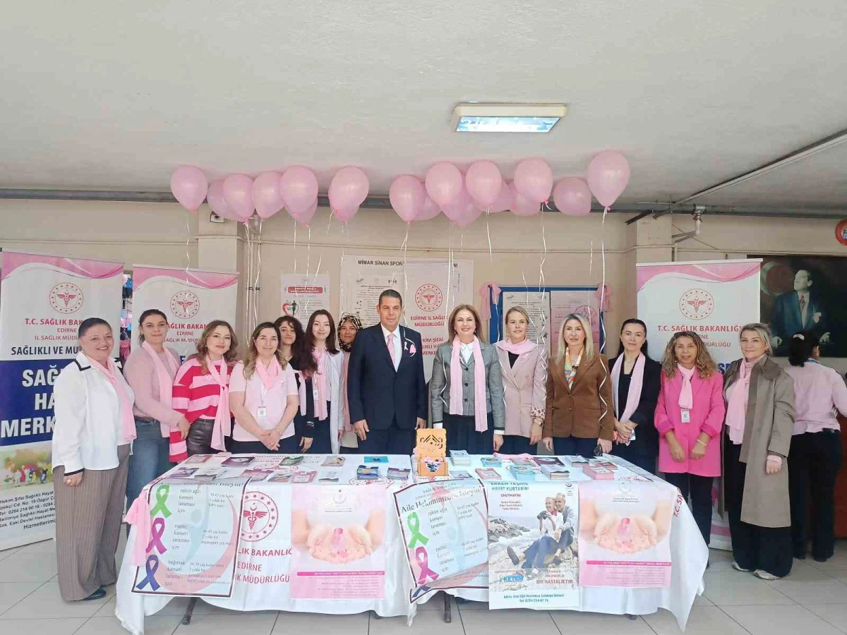 Edirne'de erken tanı çağrısıyla parkeye çıktılar: Pembe Dostluk Maçı düzenlendi 5