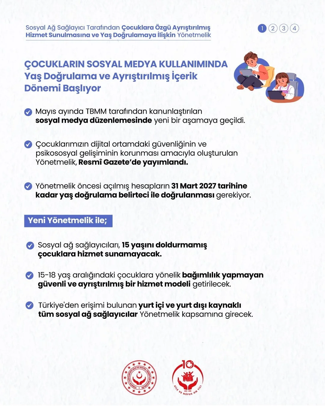 AİLE VE SOSYAL HİZMETLER BAKANI MAHİNUR ÖZDEMİR GÖKTAŞ, “RESMİ GAZETE’DE YAYIMLANAN YÖNETMELİK İLE...