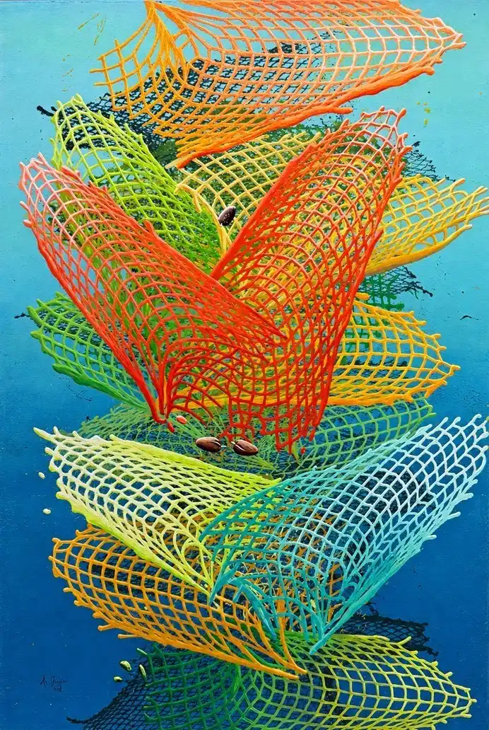 SANKO Sanat Galerisinde yırtık bir ağdan ilham alan "Sonsuzluk Ağları" sergisi açıldı 4