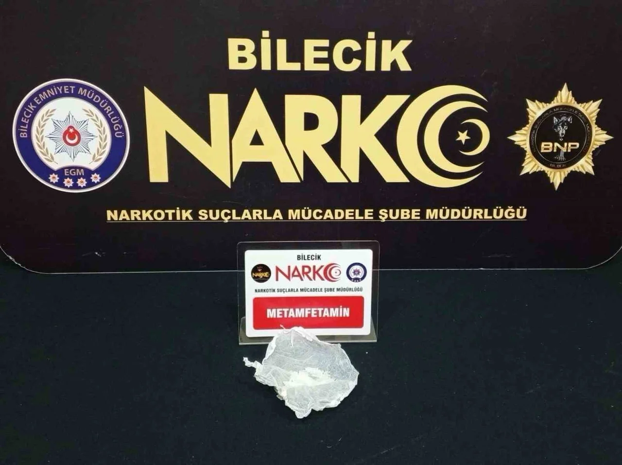 BİLECİK’TE METAMFETAMİN ELE GEÇİRİLDİ