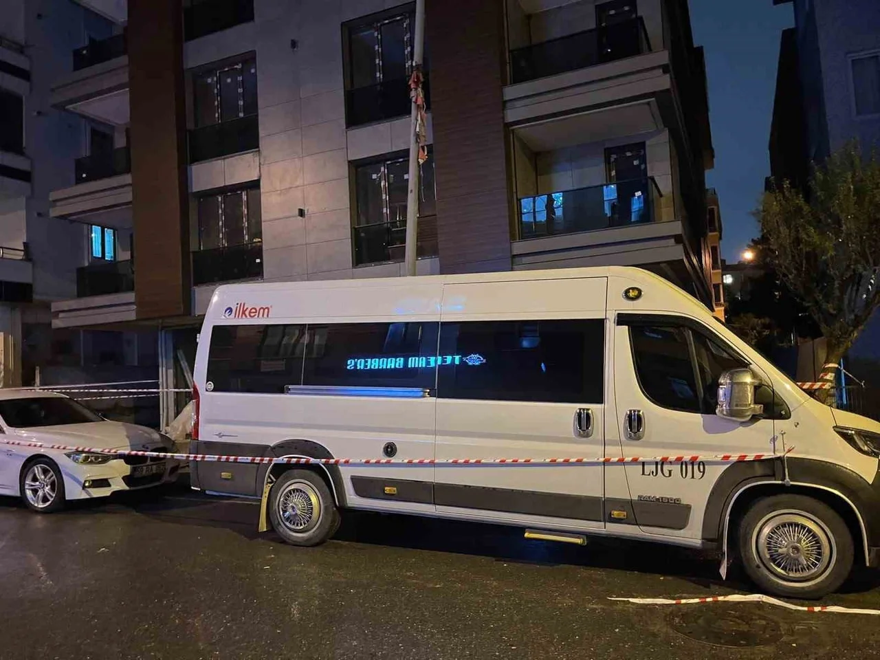 KÜÇÜKÇEKMECE'DE İNŞAAT İLE AYDINLATMA DİREĞİ ARASINDA ELEKTRİK AKIMINA KAPILAN KÖPEK TELEF...
